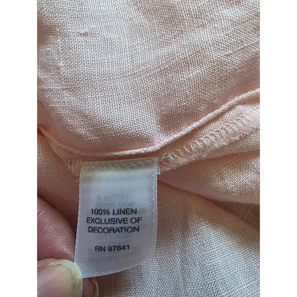 J. Jill Womens 100% Linen Pink Blouse With Button Details Size 2X - Picture 6 of 8